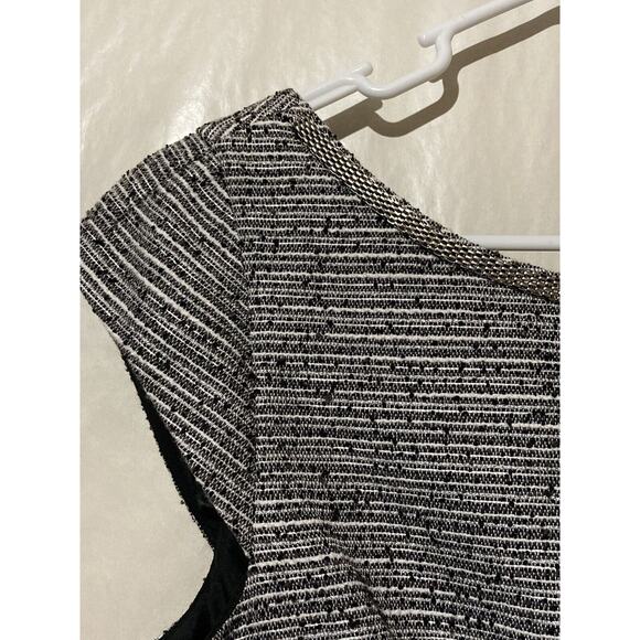 Laundry by Shelli Segal Black Metallic Lined Cocktail Dress Size 10 NWT $175 - Picture 2 of 7